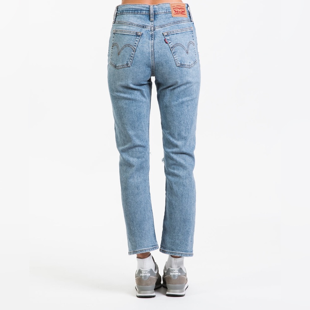 Levi’s 501 High Rise Straight Leg Jeans W24 L30 Light Wash Distressed Vintage - Picture 8 of 10